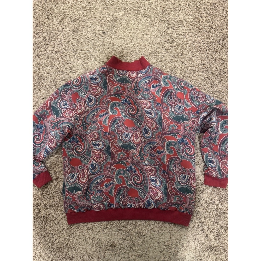 Vintage Alfred Dunner Paisley‎ Zip Bomber Jacket Size 12 Lined Retro 80s/90s - Picture 8 of 9